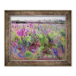 Tablou inramat - Timothy Easton - Campul Delphinium - - Roveli