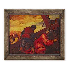 Tablou inramat - Veronese - Hristos se scufunda sub greutatea crucii - - Roveli