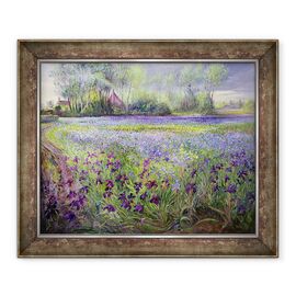 Tablou inramat - Timothy Easton - Trackway trecut Iris Field - - Roveli