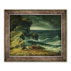 Tablou inramat - Theodore Gericault - Furtuna sau epava - - Roveli