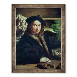 Tablou inramat - Parmigianino - Portretul unui domn purtand o bereta - - Roveli