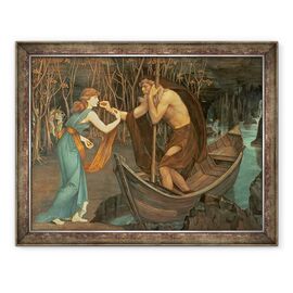 Tablou inramat - John Roddam Spencer Stanhope - Charon si Psyche - - Roveli