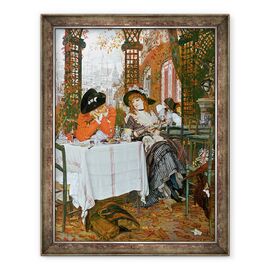 Tablou inramat - James Jacques Joseph Tissot - A Luncheon - - Roveli