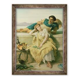 Tablou inramat - Alfred W. Elmore - O oda greaca - - Roveli