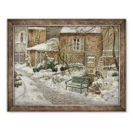 Tablou inramat - Eugene Chigot - Gradina sub zapada - - Roveli