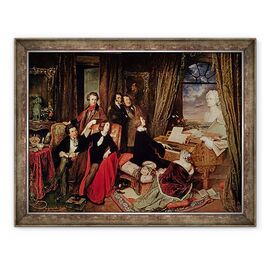Tablou inramat - Josef Danhauser - Liszt la pian - - Roveli
