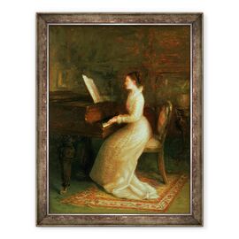 Tablou inramat - Joseph Farquharson - Doamna de la pian - - Roveli