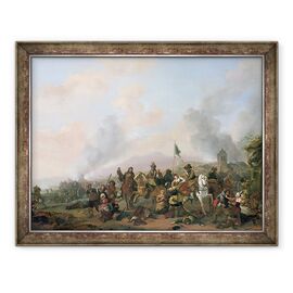 Tablou inramat - Philips Wouwermans - Concedierea unui sat - - Roveli