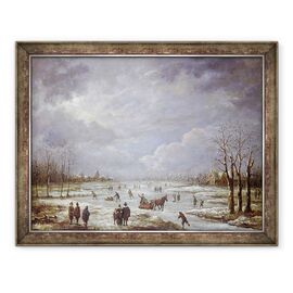 Tablou inramat - Aert van der Neer - Peisaj iarna - - Roveli