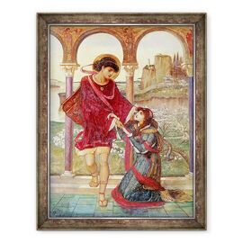 Tablou inramat - John Melhuish Strudwick - Tristan si Iseult - - Roveli
