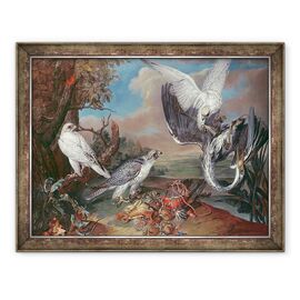 Tablou inramat - Ferdinand Phillip de Hamilton - soimi Cyr Groenlanda - - Roveli