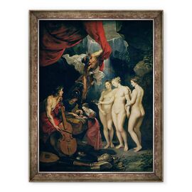 Tablou inramat - Peter Paul Rubens - Ciclul Medici, Educatia Mariei de Medici 1573-1642 1621-25 - - Roveli
