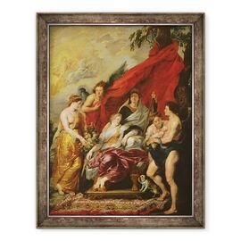 Tablou inramat - Peter Paul Rubens - Nasterea lui Ludovic al XIII-lea 1601-43 la Fontainebleau, 27 septembrie 1601, din ciclul Medici - - Roveli