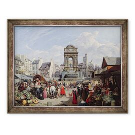 Tablou inramat - John James Chalon - Piata si Fantana Inocentilor, Paris - - Roveli
