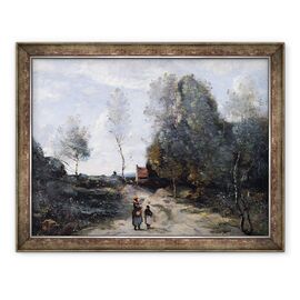 Tablou inramat - Jean Baptiste Camille Corot - Drumul - - Roveli
