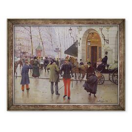 Tablou inramat - Jean Beraud - Bulevardul des Capucines si Teatrul Vaudeville - - Roveli