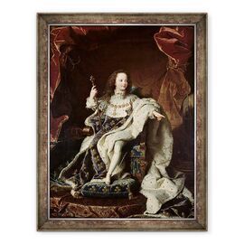 Tablou inramat - Hyacinthe Francois Rigaud - Portretul lui Ludovic al XV-lea 1710-74 in robe incoronare - - Roveli