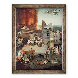 Tablou inramat - Hieronymus Bosch - Ispita Sfantului Anton - - Roveli