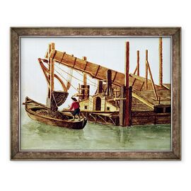 Tablou inramat - Jan van Grevenbroeck - Draging un canal - - Roveli