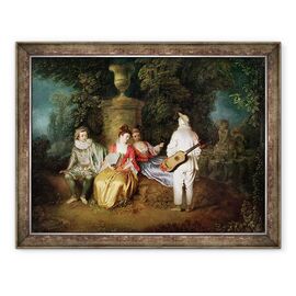 Tablou inramat - Jean Antoine Watteau - Cei patru - - Roveli