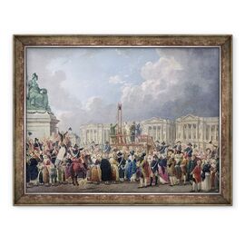 Tablou inramat - Pierre-Antoine Demachy - O executie, Place de la Revolution - - Roveli