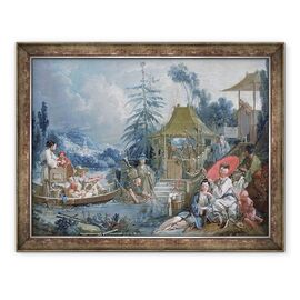 Tablou inramat - Francois Boucher - Pescarii chinezi - - Roveli