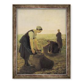 Tablou inramat - Ernest Masson - Recolta cartofului - - Roveli