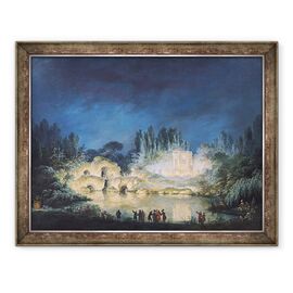 Tablou inramat - Claude Louis Chatelet - Iluminarea Belvedere la Petit-Trianon - - Roveli