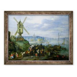 Tablou inramat - Jan Brueghel the Elder - Peisaj cu rau II - - Roveli