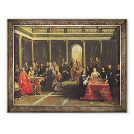 Tablou inramat - Pierre-Louis Dumesnil the Younger - Regina Christina a Suediei 1626-89 si Curtea sa - - Roveli