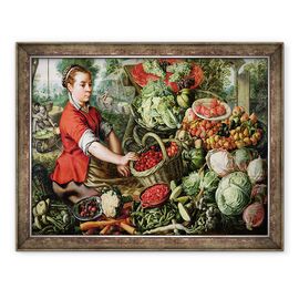 Tablou inramat - Joachim Beuckelaer - Vanzatorul de legume - - Roveli