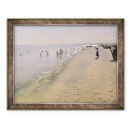 Tablou inramat - Peder Severin Kroyer - Ziua de vara la plaja de sud din Skagen - - Roveli