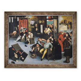 Tablou inramat - Pieter Bruegel the Elder - Taierea Pietrei Nebuniei sau a unei operatii pe cap - - Roveli