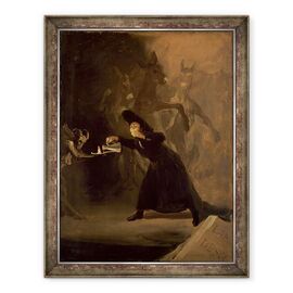 Tablou inramat - Francisco Jose de Goya y Lucientes - O scena din El Hechizado por Fuerza The Forcibly Bewitched c.1798 - - Roveli