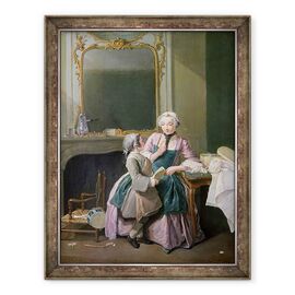 Tablou inramat - Louis Aubert - Lectia de lectura - - Roveli