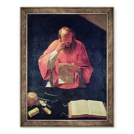 Tablou inramat - Georges de la Tour - St.Jerome lectura - - Roveli