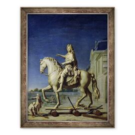 Tablou inramat - Rene Antoine Houasse - Transportarea statuii ecvestre a lui Ludovic al XIV-lea la locul Vendome in 1699 - - Roveli