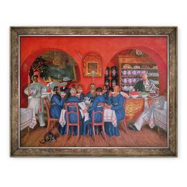 Tablou inramat - Boris Mikhailovich Kustodiev - Cafeneaua Moscova - - Roveli