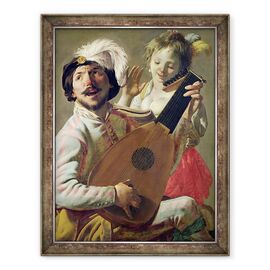 Tablou inramat - Hendrick Ter Brugghen - The Duet - - Roveli