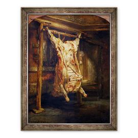 Tablou inramat - Rembrandt Harmensz van Rijn - Interior macelarie,  60 x 80 cm - - Roveli