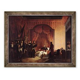 Tablou inramat - Adolphe Roehn - Generalul Bonaparte a primit steaguri austro-sardiniene capturate la Millesimo dupa batalia de la Montenotte din 13 aprilie 1796 - - Roveli