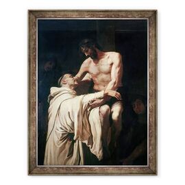 Tablou inramat - Francisco Ribalta - Hristos imbratisand Sfantul Bernard - - Roveli