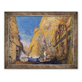 Tablou inramat - Leon Bakst - Scena pentru Dieu Bleu - - Roveli