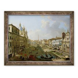Tablou inramat - Giovanni Paolo Pannini - Piazza Navona din Roma - - Roveli
