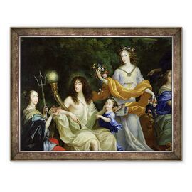 Tablou inramat - Jean Nocret - Familia lui Ludovic al XIV-lea 1638-1715 1670 ulei pe panza - - Roveli