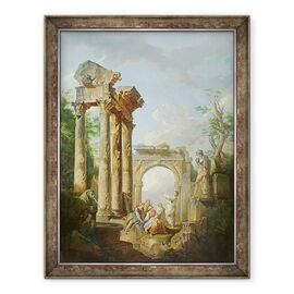 Tablou inramat - Giovanni Maria Griffoni - Ruinele Templului lui Vespasian - - Roveli