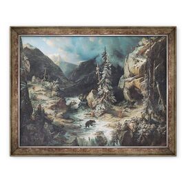 Tablou inramat - Leonard Alexis Dalige de Fontenay - Drumul spre Maladetta - - Roveli