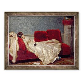 Tablou inramat - Marie Francois Firmin-Girard - Dupa minge - - Roveli