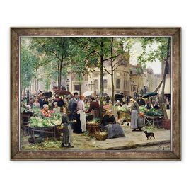 Tablou inramat - Victor Gabriel Gilbert - Piata din fata lui Les Halles - - Roveli