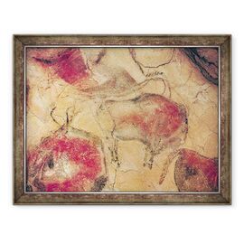 Tablou inramat - Prehistoric - Bizonii, din pesterile de la Altamira - - Roveli